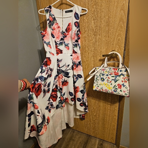 Black Collection High Low Floral Dress - Picture 1 of 6